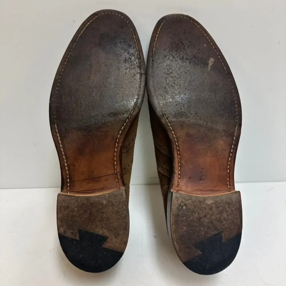 VGUC Crockett & Jones x Ralph Lauren Westgate Snuff Suede Oxford Wingtip 9.5 D